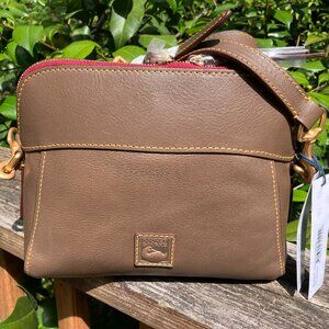 Dooney + Bourke Cameron Crossbody in Florentine leather - Elephant!